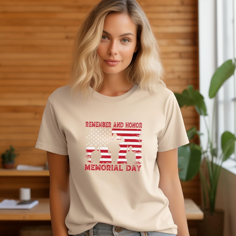 Memorial Day American Flag T-Shirt: Remember & Honor image 3