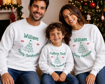 2026 Christmas Family Name Sweatshirt: Matching Xmas Celebration Gift