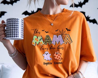 Halloween Mama Ghost-shirt: This Mama Loves Her Boos-T-shirt