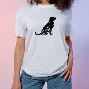 Floral Golden Retriever T-Shirt: Nature Dog Lover Gift