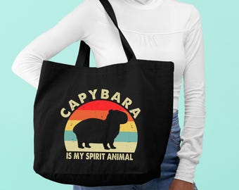 Capybara Tote Bag, Animal Lover Gift