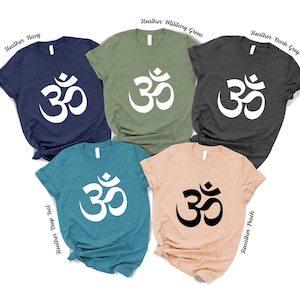 Ohm Devanagari Symbol T-shirt Yoga Meditation Om Sign Tee Hinduism Spiritual Clothing, Yoga lovers tshirt, Yoga tshirt