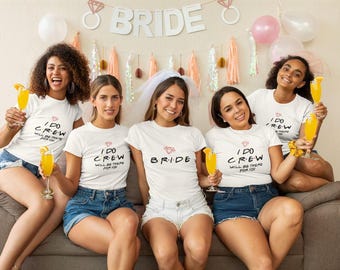 Bride & Bridesmaid Matching T-Shirts: Bachelorette Party Tees
