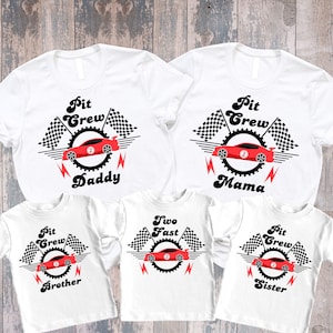 Two Birthday Boy Shirt, 2nd Birthday Boy T-Shirts, Racing Birthday Part Family Shirts, Boy Second Birthday Outfit, Boys Birthday Tshirt