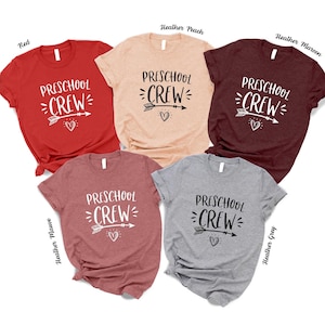Preschool Teacher Crew Matching Shirts, First Day Of School Shirt, Kids Preschool Tee,Preschool Squad Gift,Back To School Teacher Team Shirt
