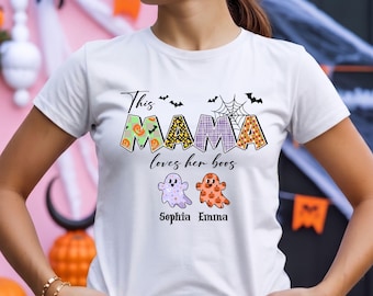 Personalized Halloween Mama Shirt: Spooky Season Mom Gift