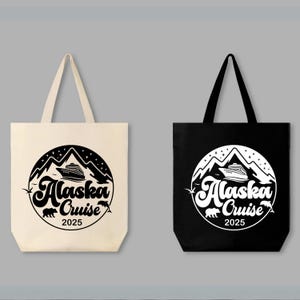 Alaska Cruise 2025 Tote Bag, Cold Cruise Trip Tote Bag, Friends Cruise Matching Totes, Alaska Polar Bear Vacation, Cruise Life, Cruise Crew