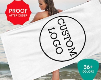 Toalla de playa con logotipo personalizado: Regalo corporativo personalizado