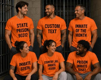 Customized Prisoner Shirt: Adult Halloween Tees