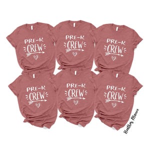 Pre-K Crew Teacher Shirts, Back To School Gift Tee, Teacher Team T-Shirts, First Day Of School Tee, Prek Graduation, Preschool Shirt