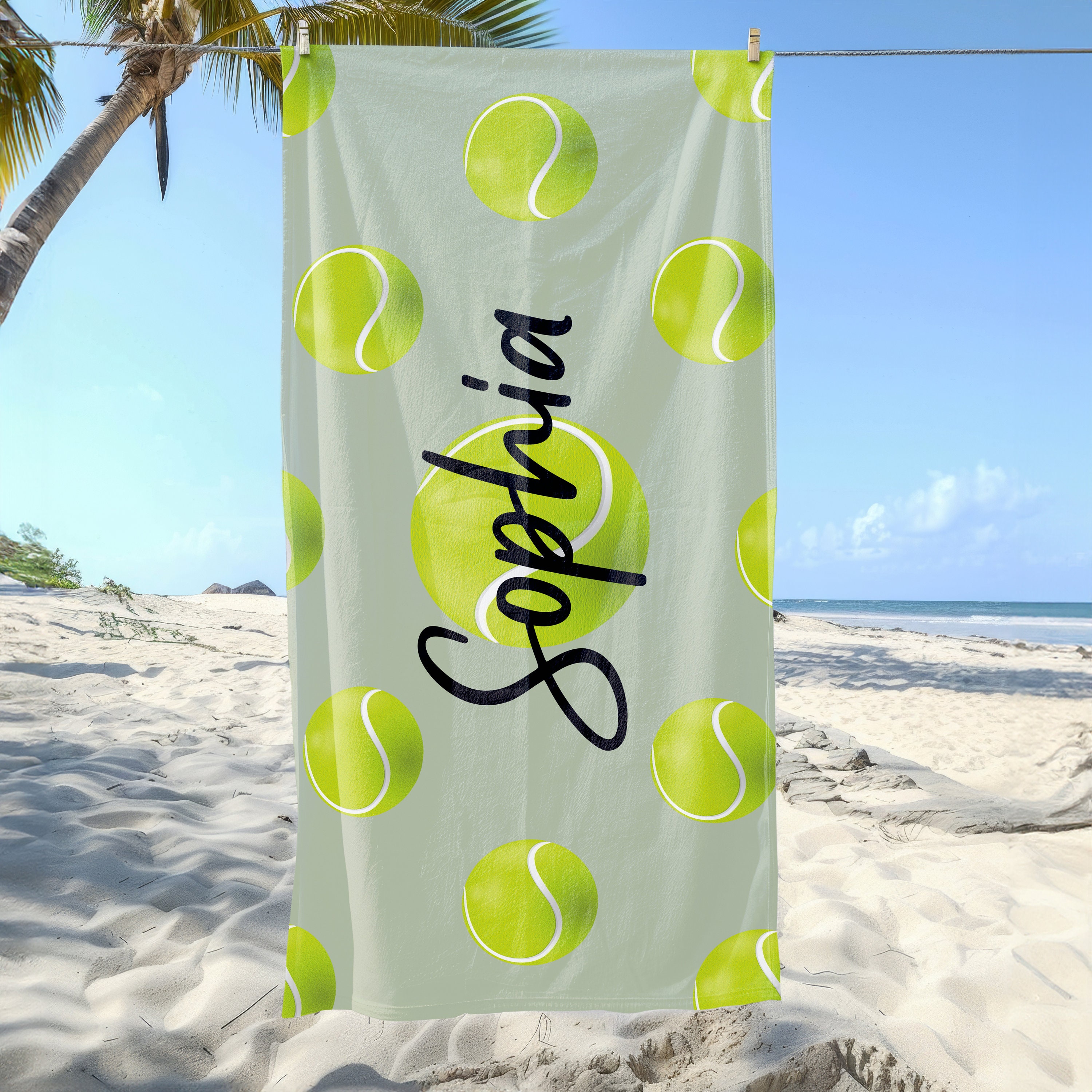 Sports Beach Towel, Custom Ball Beach Towel, Kids Beach Towel, Summer Season Gift, Sea Holiday, Boys Camping Towel Gift, Beach Accessories