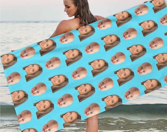 Toalla de playa personalizada con foto: regalo para amantes de la playa