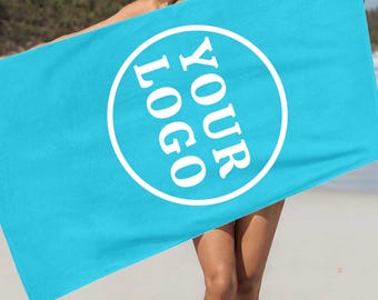 Toalla de playa con logotipo personalizado de la empresa: Regalo personalizado de agradecimiento para empleados