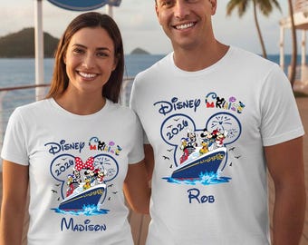 Custom Disney Cruise Shirt 2026, Mickey And Minnie Cruising Trip Outfit