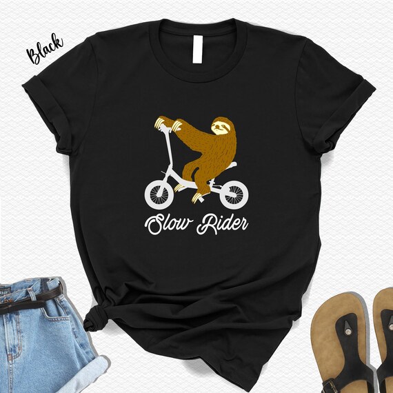 Slow Rider Sloth T-Shirt Sloth Biking Shirt Funny Sloth Tee Slow Rider Sloth T-Shirt Sloth Biking Shirt Funny Sloth Tee