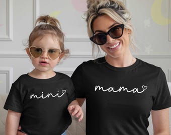 ママと娘のお揃いミニシャツ、母娘Tシャツ、新米ママへのギフト