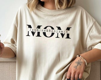 Personalized Mom T-Shirt With Kids Names, Mother's Day Tee