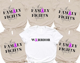 Pancreatic Cancer Warrior Shirts: Purple Ribbon Matching Family Tees