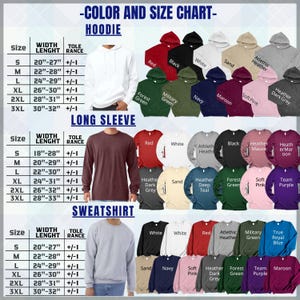 men's long sleeve hoodie sizes chart