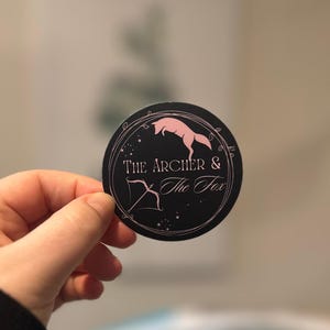 The Archer and The Fox, Evangeline & Jacks Once Upon A Broken Heart sticker, 2.5 inch vinyl decal, laptop, water bottle, notebook book merch