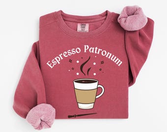 Espresso Patronum Sweatshirt: Harry Potter Book Lover Pullover