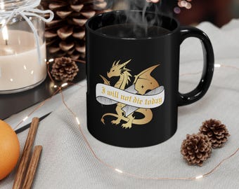 Fourth Wing Inspired Coffee Mug: Andarna Dragon, Romantasy Fan Merch