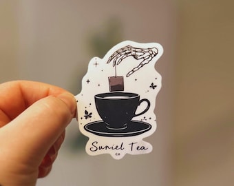 Sticker vinyle ACOTAR Suriel Tea Co - Sticker amateur de livres Sarah Maas