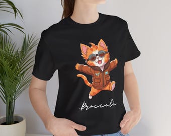 Fantasy Book Lover Tee: Broccoli Cat Graphic, Onyx Storm Shirt