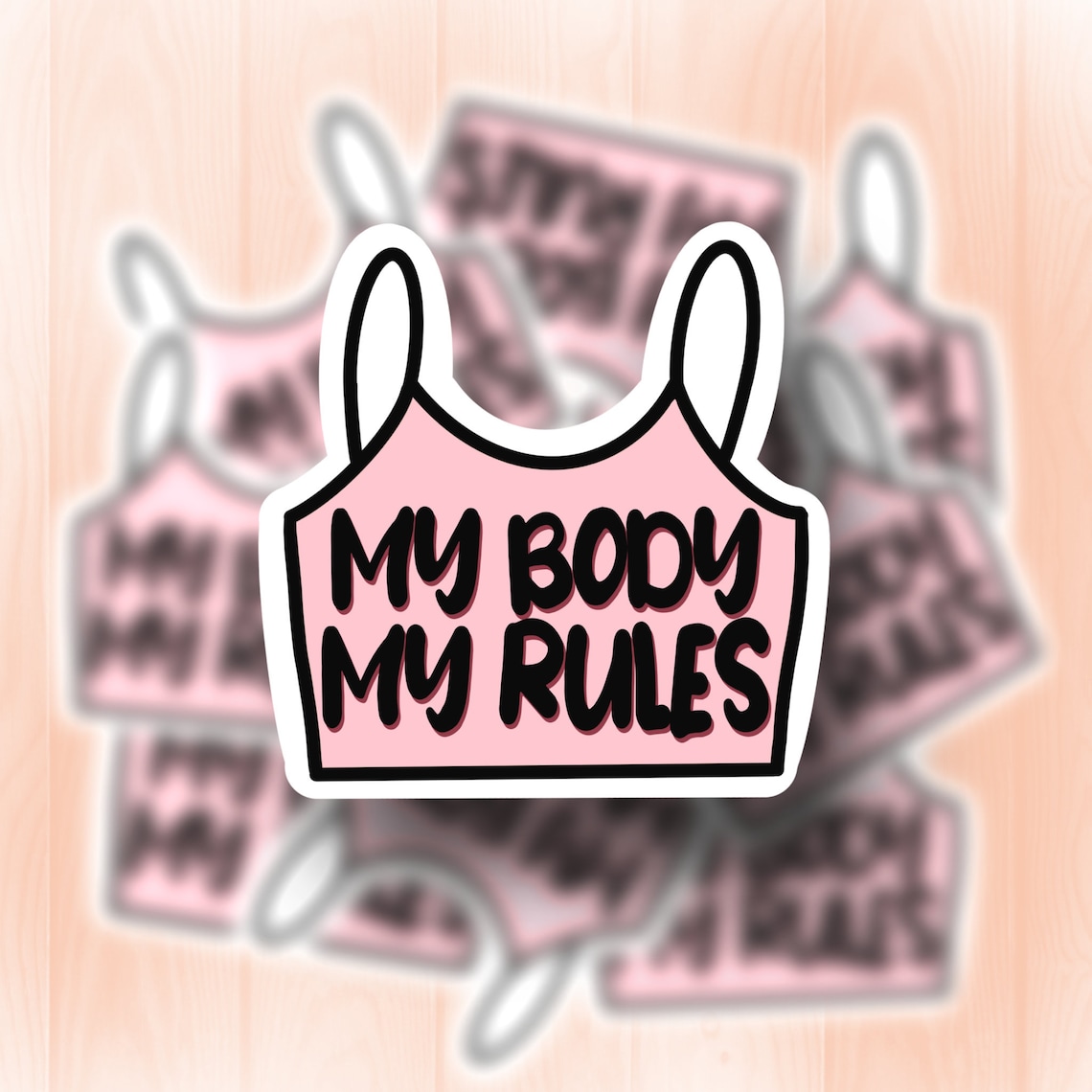 My Body My Rules Sticker Feminist Decal | Etsy
