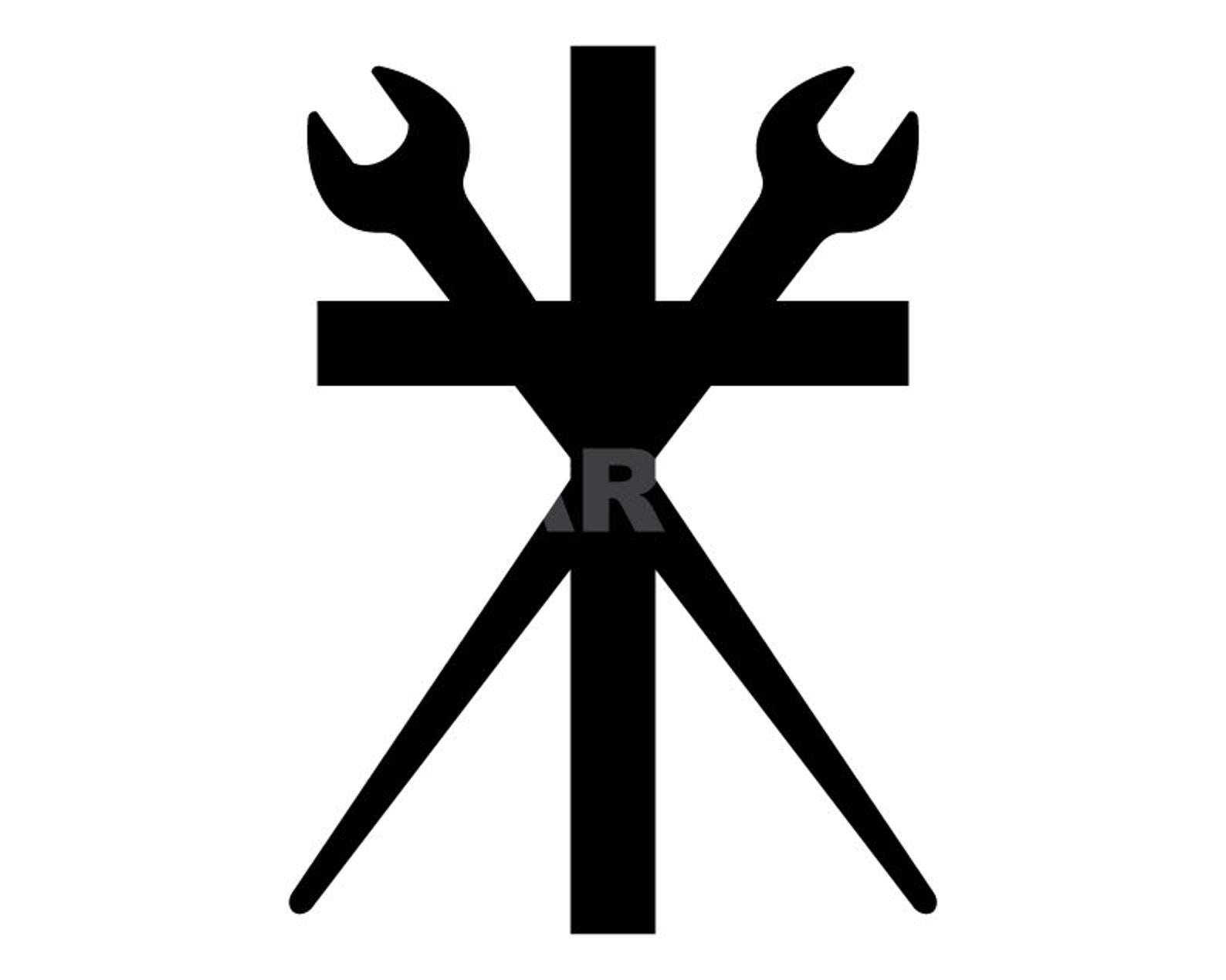Crossed Spud Wrench Svg Christian Cross Svg Clipart Image Etsy Australia