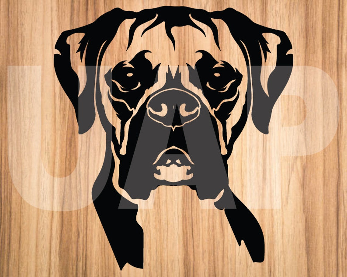 Boxer Hund Svg 01 Clipart Bild Cricut Svg Bild Dxf Pdf Etsy