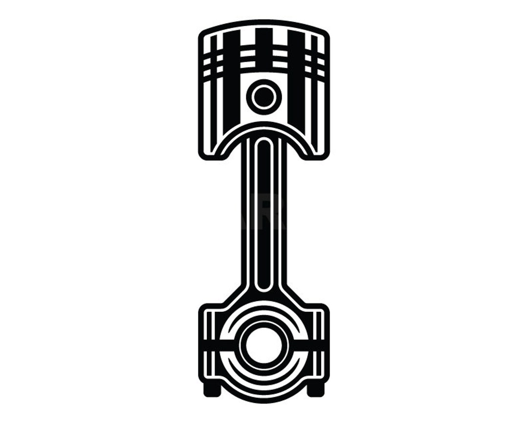 Simple Easy Engine Piston Outline Svg Clipart Image Cricut Etsy