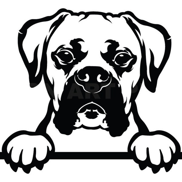 Boxer Dog Svg 06 Clipart image, Cricut Svg image, Dxf, Pdf, Eps, Jpg, Png, Svg, Silhouette, Cameo, Design