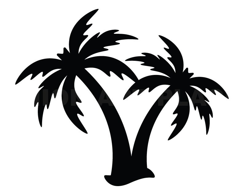 Palm Trees Svg Clipart Image, Cricut Svg Image, Dxf, Pdf, Eps, Jpg, Png