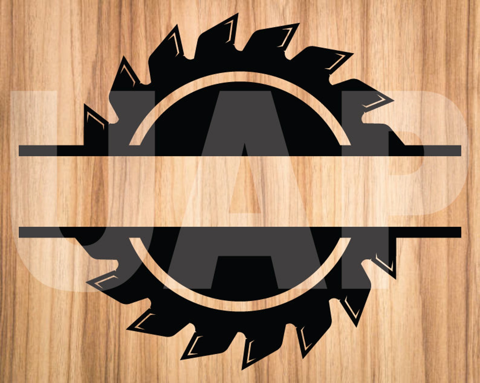 Saw Blade Svg Split Monogram Svg Clipart image Cricut Svg Etsy