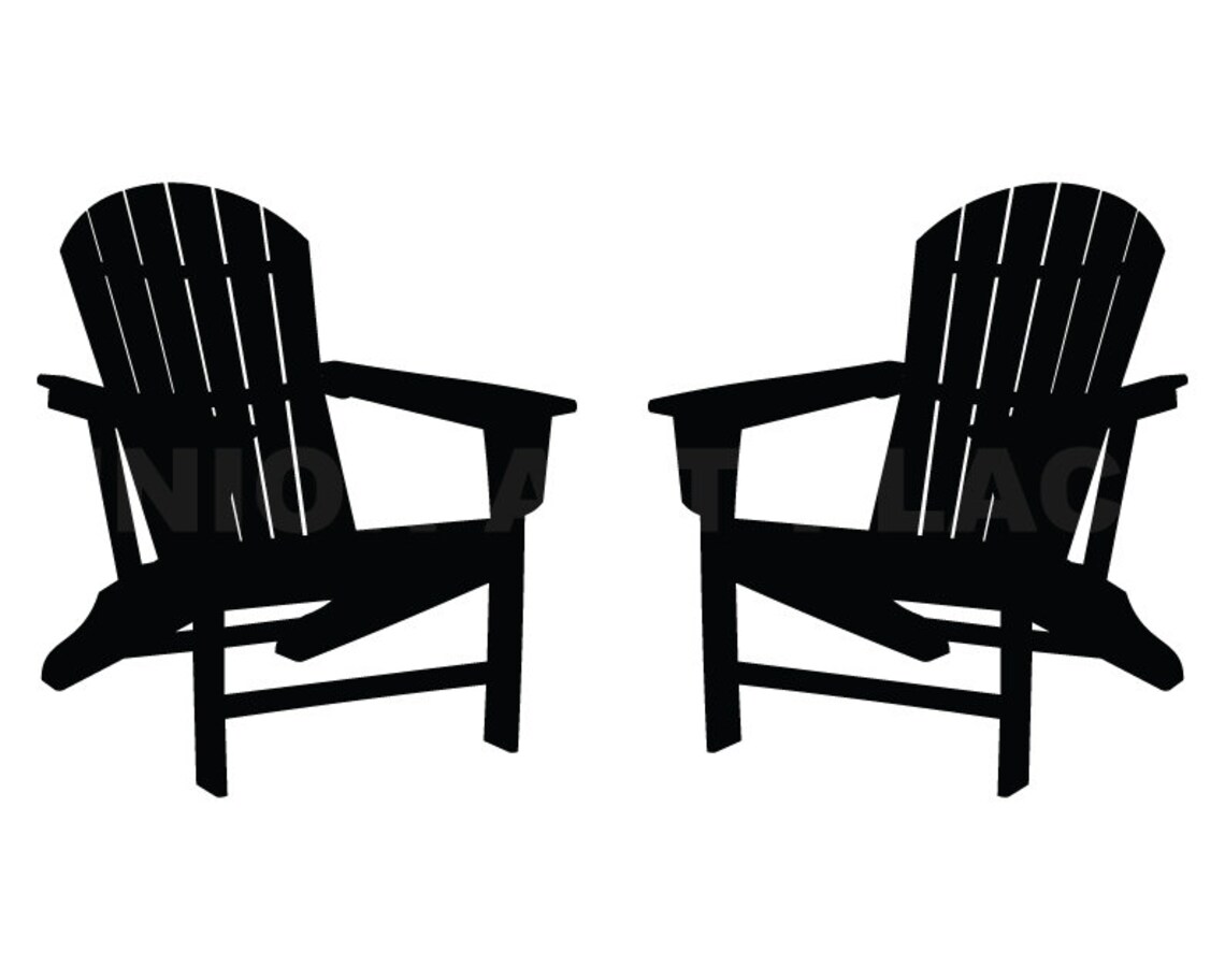 Adirondack Chairs Svg Clipart image Cricut Svg image Dxf Etsy