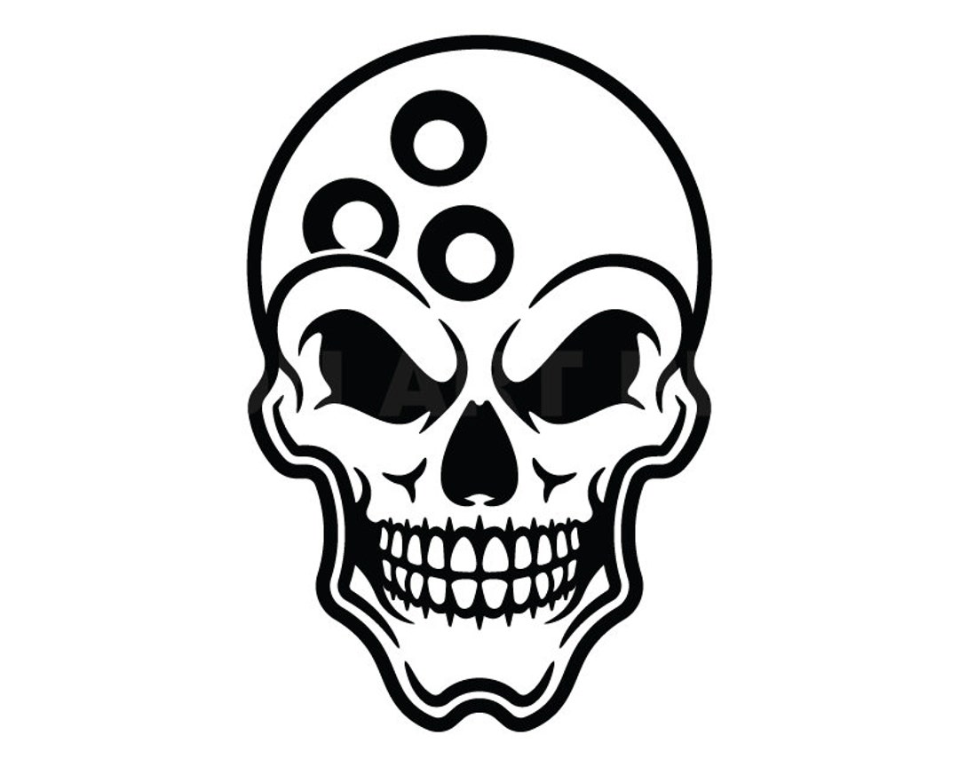 Human Skull Svg Bowling Ball Skull Svg Clipart Image Cricut - Etsy