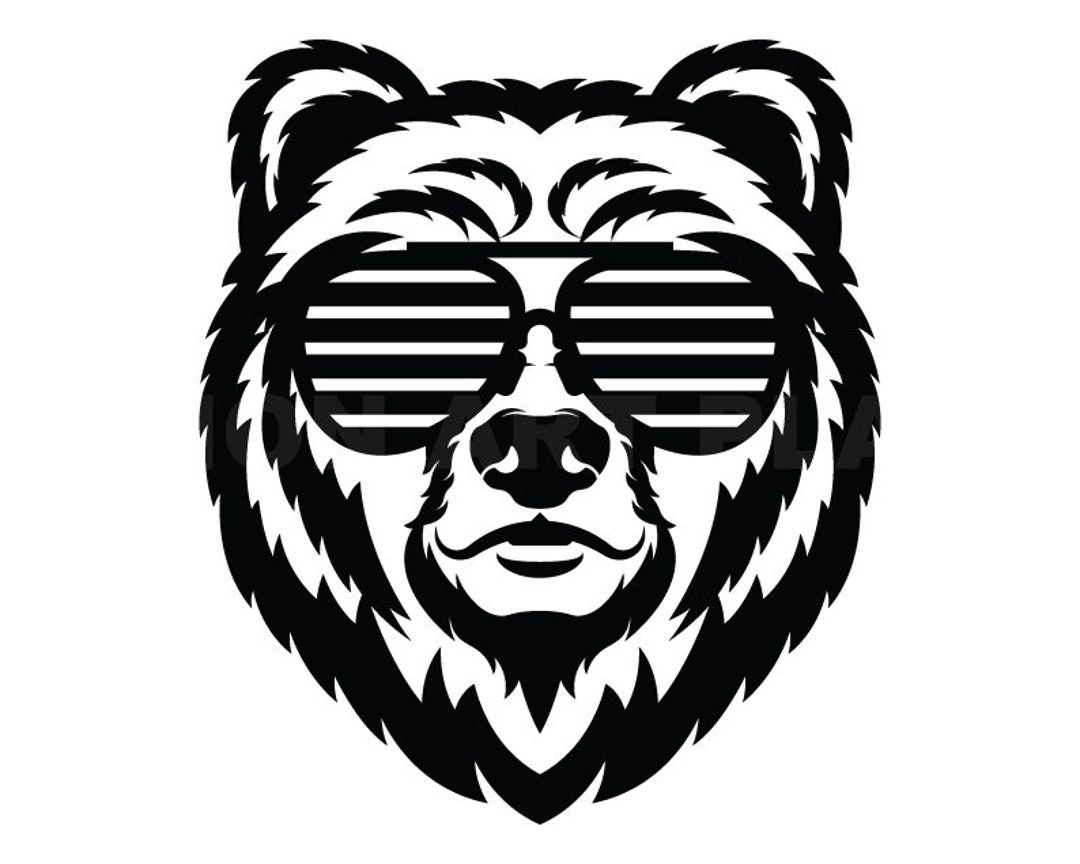 Bear With Sunglasses Svg Clipart Image Cricut Svg Image Dxf - Etsy