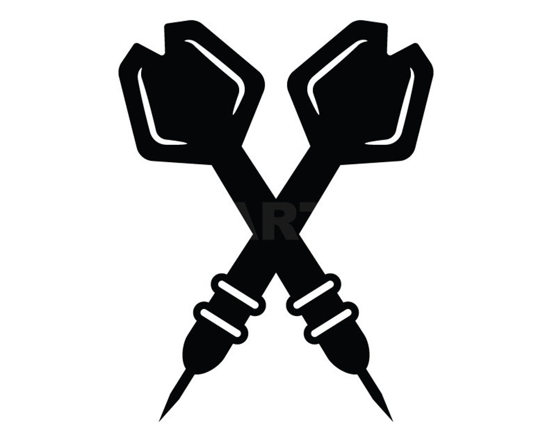 Crossed Dart Pins Svg Clipart Image, Cricut Svg Image, Dxf, Pdf, Eps