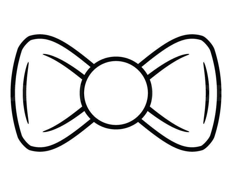 Bow Tie Outline Svg Clipart Image Cricut Svg Image Dxf Pdf Etsy