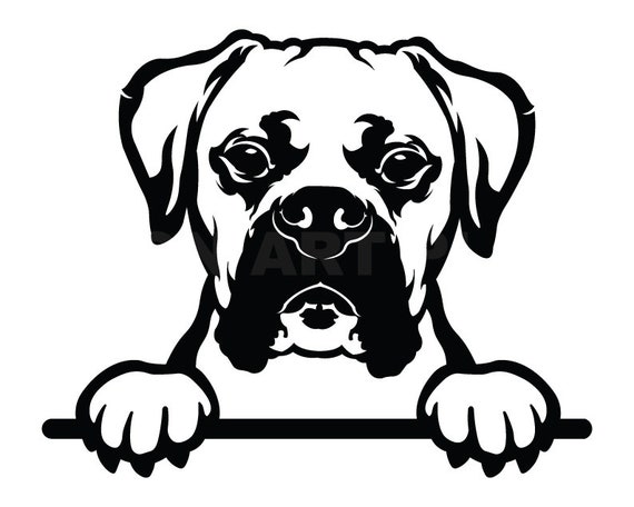 Boxer Dog Svg 08 Clipart Image Cricut Svg Image Dxf Pdf | Etsy UK