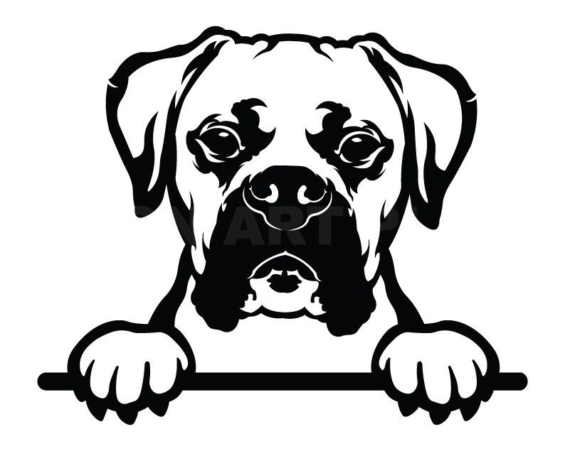 Boxer Dog Svg 08 Clipart Image Cricut Svg Image Dxf Pdf Etsy UK