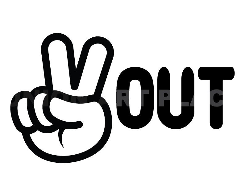 Peace Out Svg Peace Hand Sign Svg Clipart image Cricut Svg | Etsy