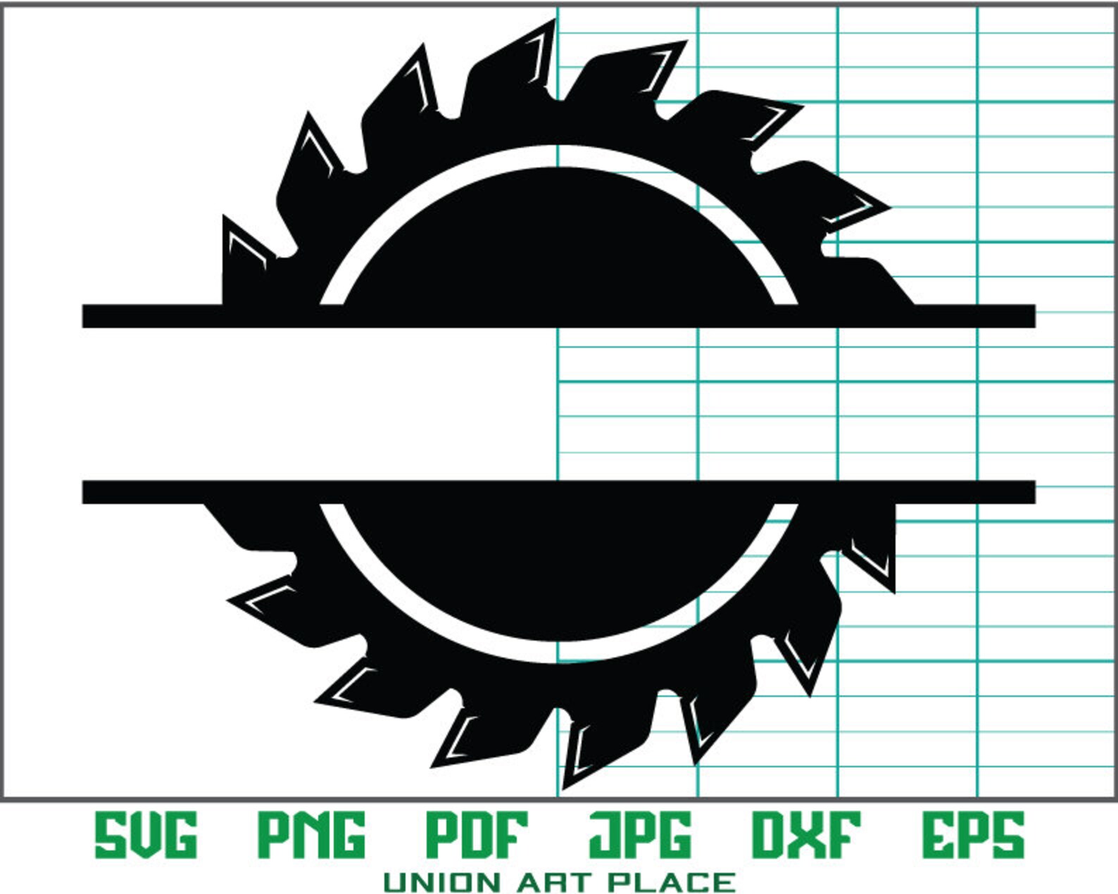 Saw Blade Svg Split Monogram Svg Clipart image Cricut Svg | Etsy