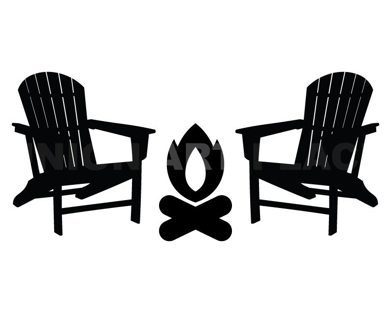 Adirondack Chairs Svg Campfire Svg Clipart image Cricut Svg Etsy