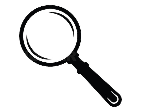 Silhouette of a Magnifying Glass Clipart Magnifying Glass Clip Art  Silhouette Cut File Vector Clipart Svg, Png, Dfx, Eps -  Norway