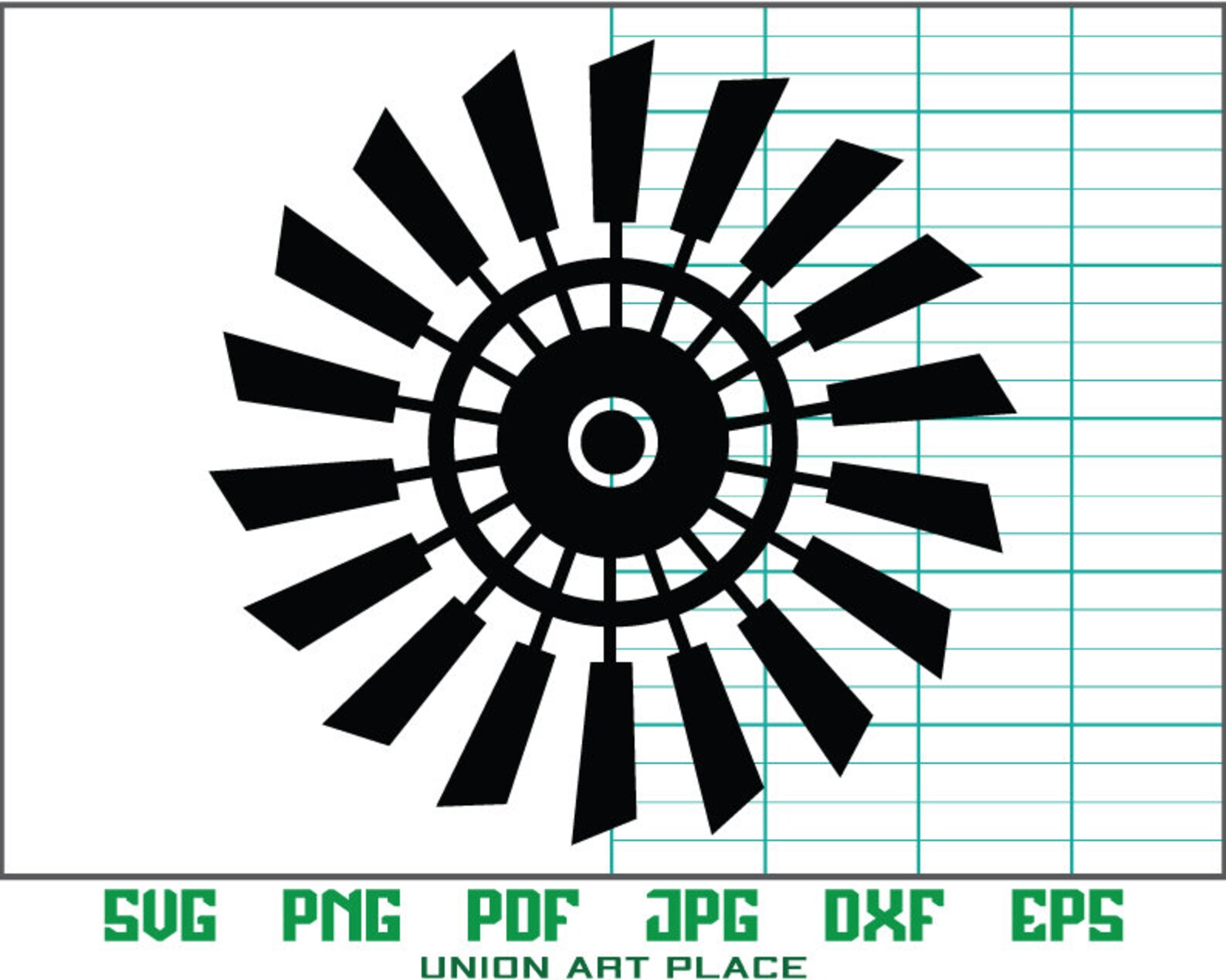 Windmill Svg Clipart image Cricut Svg image Dxf Pdf Eps Etsy