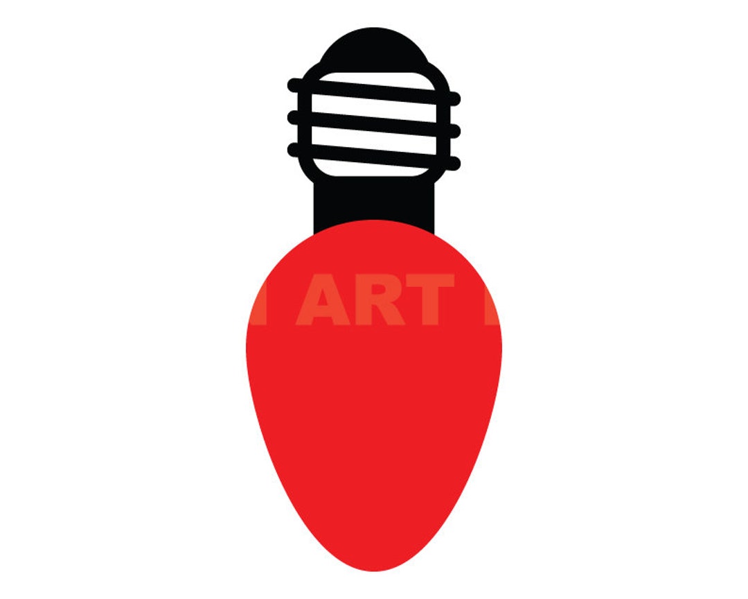 Christmas Light Bulb Svg Clipart Image Cricut Svg Image Dxf - Etsy