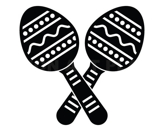 Crossed Maracas Silhouette Clipart Image, Cricut Svg Image, Dxf, Pdf, Eps,  Jpg, Png, Svg, Silhouette, Cameo, Design - Etsy