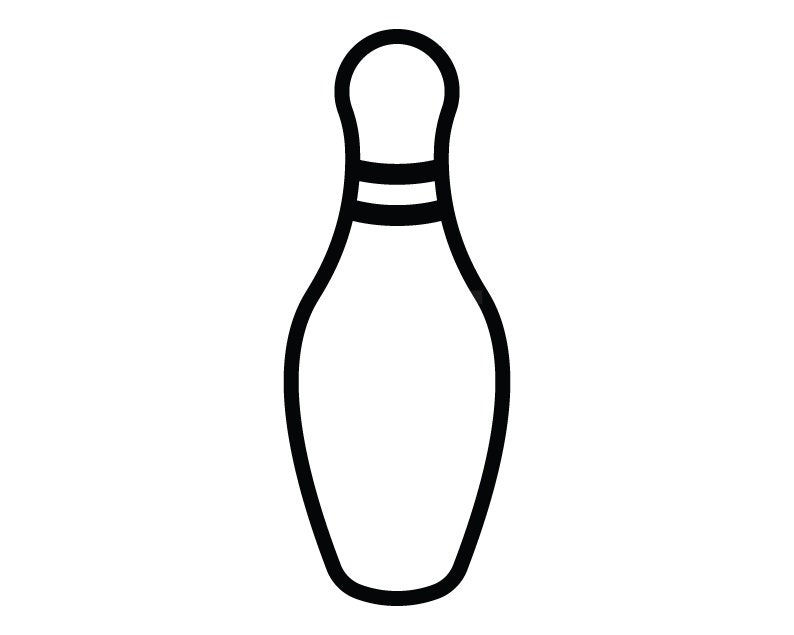 Bowling Pin Outline Svg Bowling Ball Svg Clipart Image Cricut Etsy